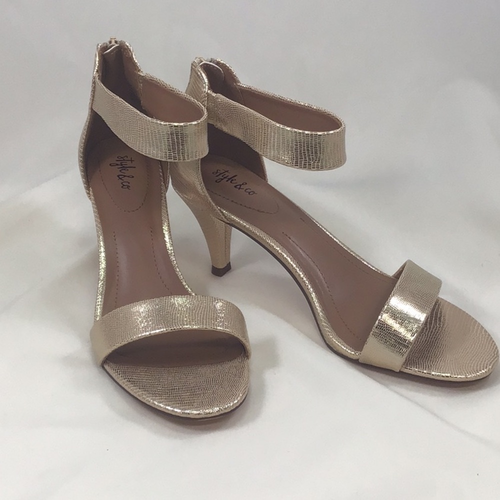 Style & Co faux snakeskin heels